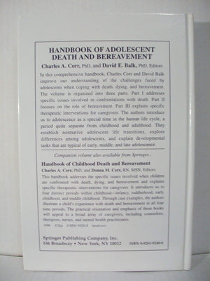 Handbook of Adolescent Death and Bereavement,Used