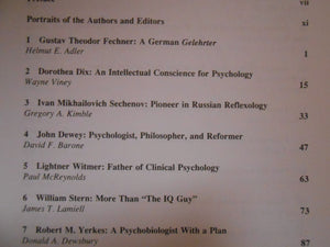 Portraits of Pioneers in Psychology, Vol. II,Used