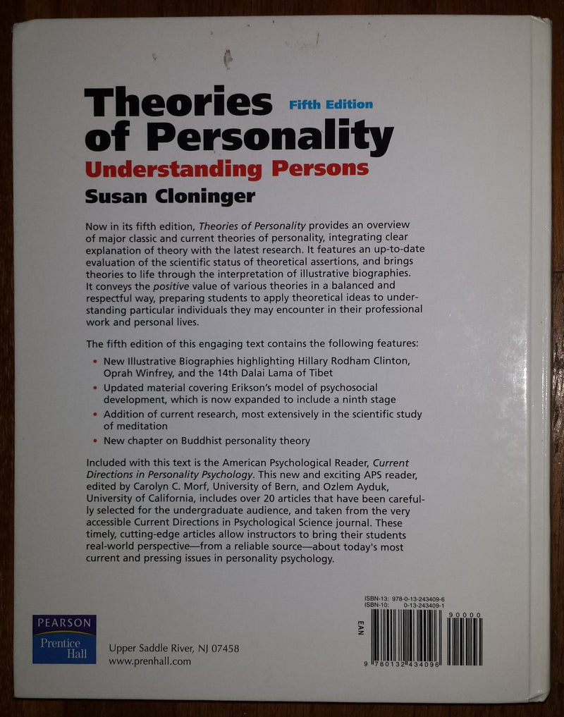 Theories of Personality: Understanding Persons (5th Edition),New