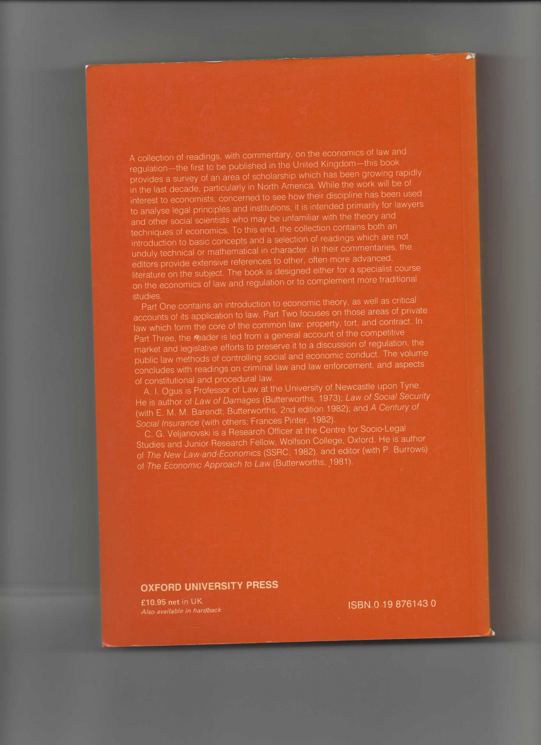 Reading in the Economics of Law and Regulation,Used