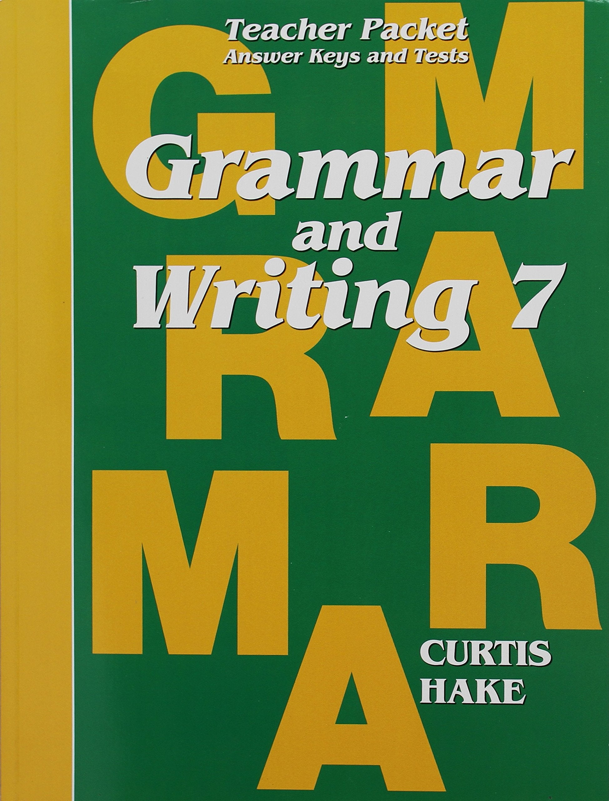 Grammar & Writing Teacher Packet Grade 7,Used