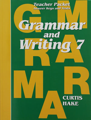 Grammar & Writing Teacher Packet Grade 7,Used