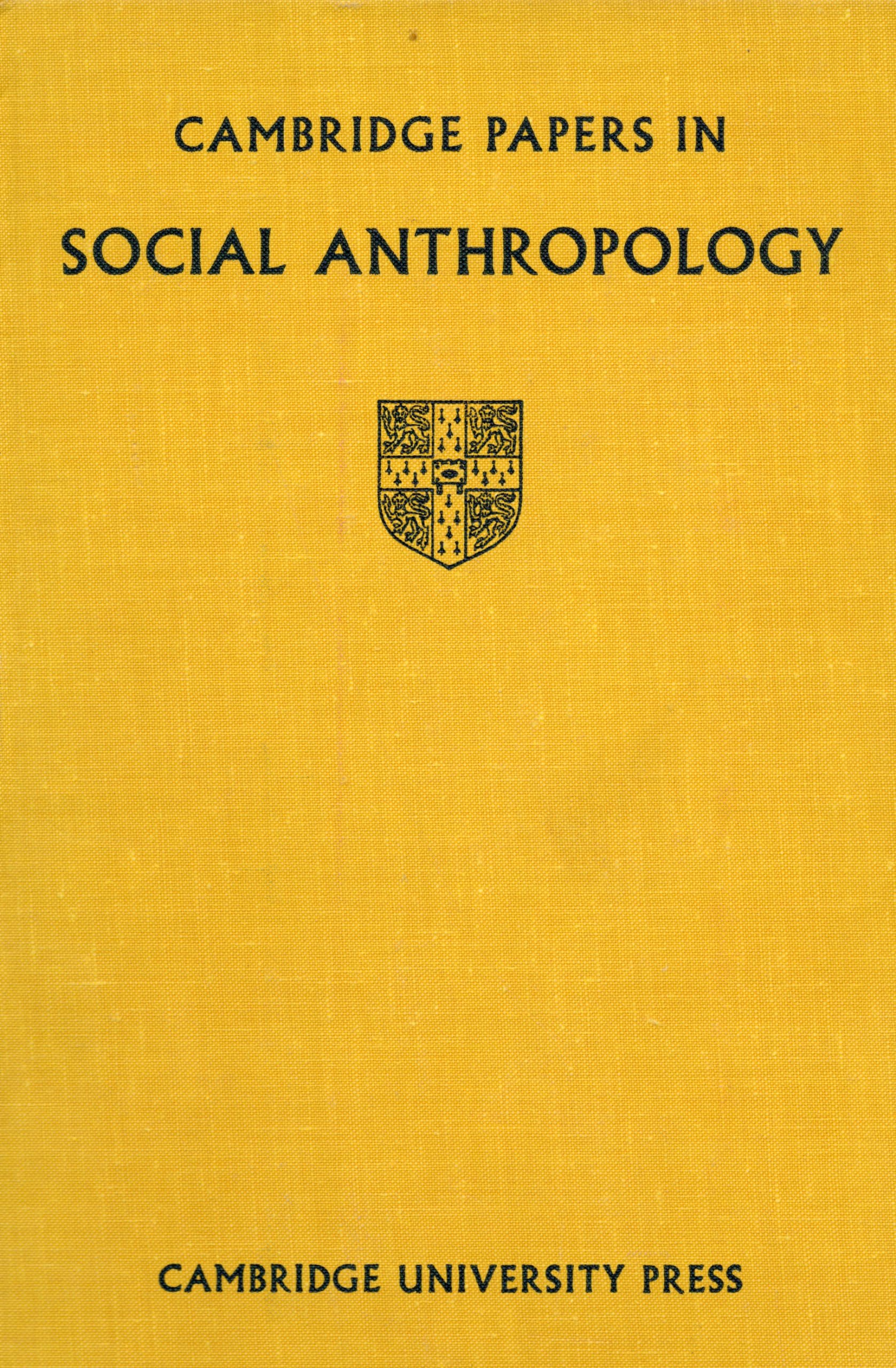 Succession to High Office (Cambridge Papers in Social Anthropology, Series Number 4),Used