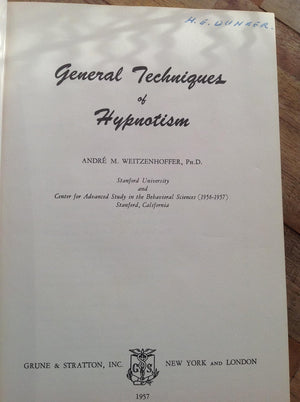 General Techniques of Hypnotism,Used