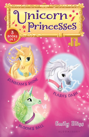 Unicorn Princesses Bindup Books 13: Sunbeam's Shine, Flash's Dash, and Bloom's Ball,Used