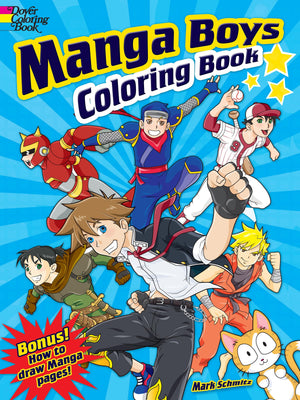 Manga Boys Coloring Book (Dover Fantasy Coloring Books),Used