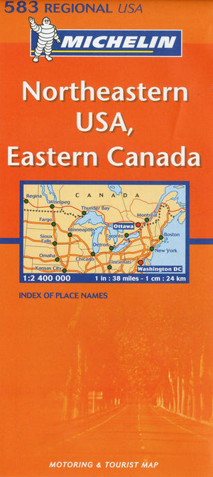 Michelin Map USA Northeastern, Eastern Canada 583 (Maps/Regional (Michelin)),Used