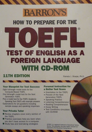 Barron's How to Prepare for the TOEFL with CDROM, 11th Edition,Used