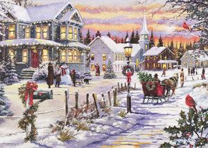 Village Sleigh Ride Deluxe Boxed Holiday Cards (20 cards, 21 selfsealing envelopes)