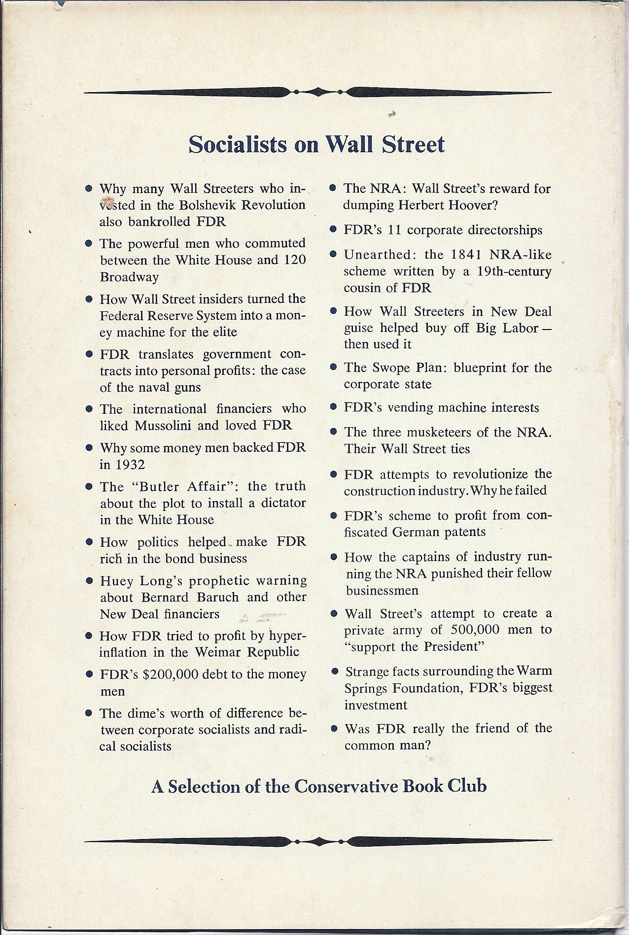 Wall Street and FDR,Used