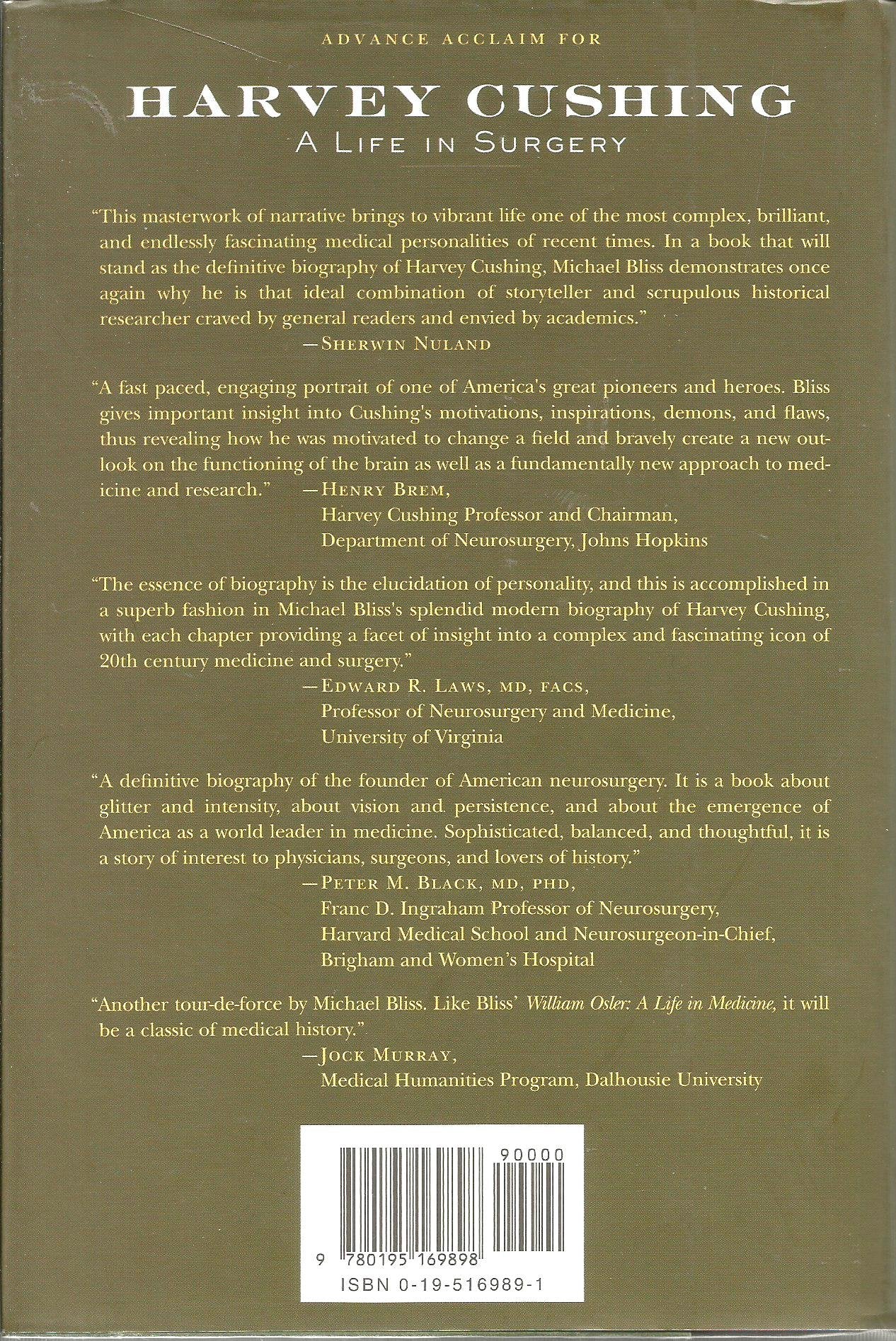 Harvey Cushing: A Life In Surgery,New