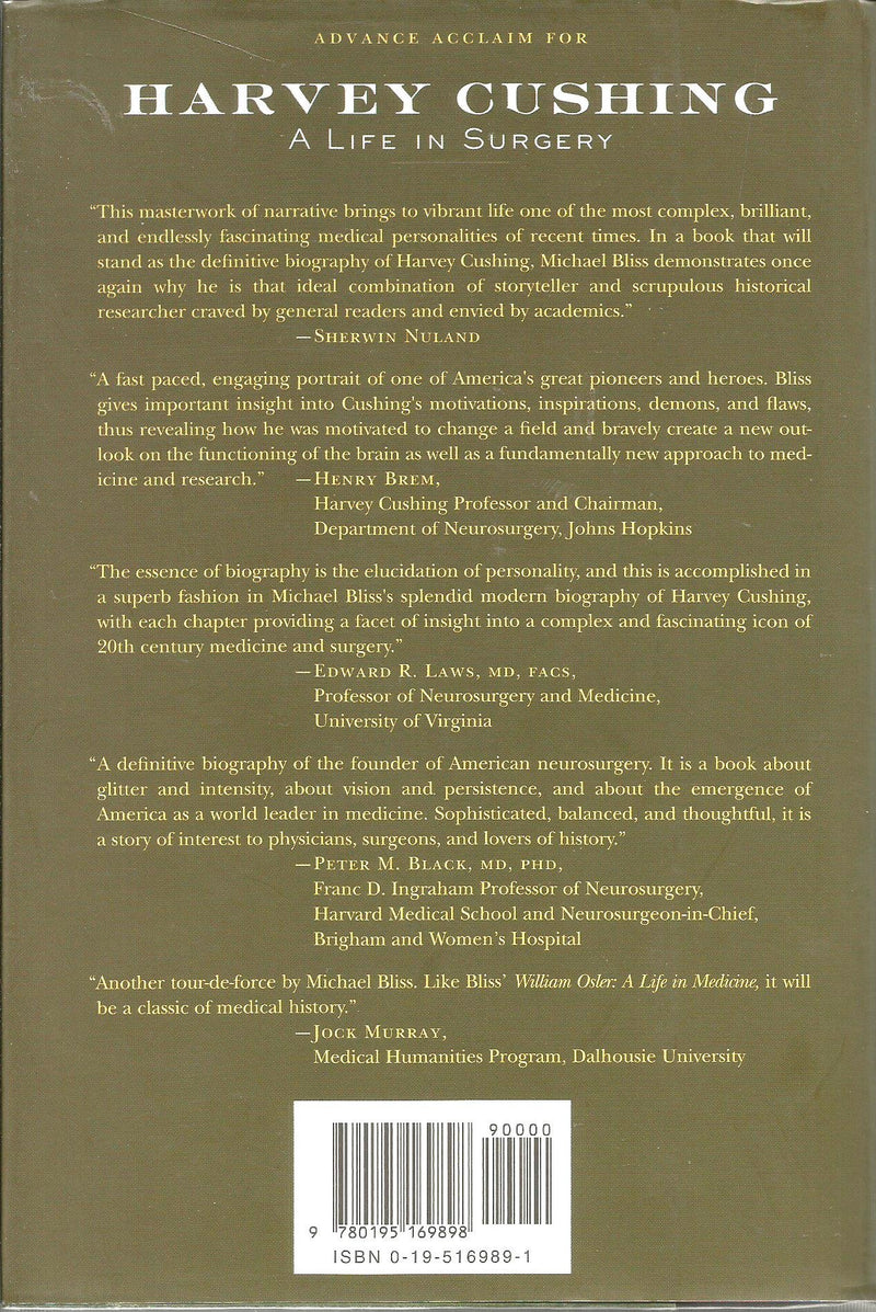 Harvey Cushing: A Life In Surgery,New