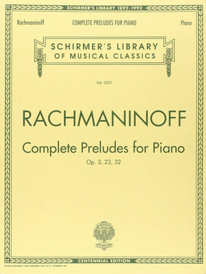 Complete Preludes, Op. 3, 23, 32: Schirmer Library of Classics Volume 2001 NFMC 20242028 Selection,Used