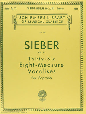 36 EightMeasure Vocalises for Soprano, Op. 92,Used