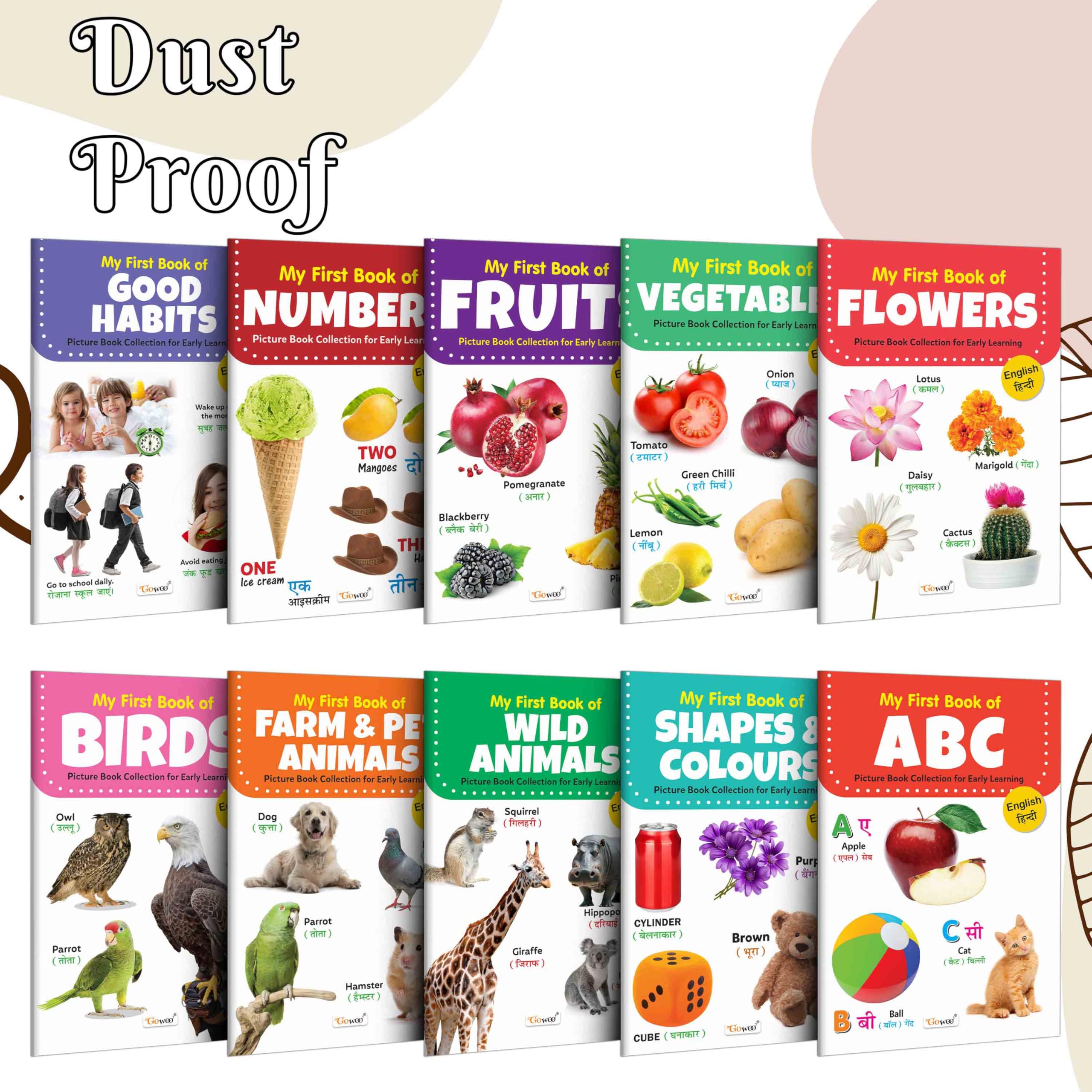 My First (Eng-Hindi) Picture Book Collection For Early Learning : Books For Children, Learning Picture Library For Kids, Toddler Book, Early Learning Book With 10 Topics