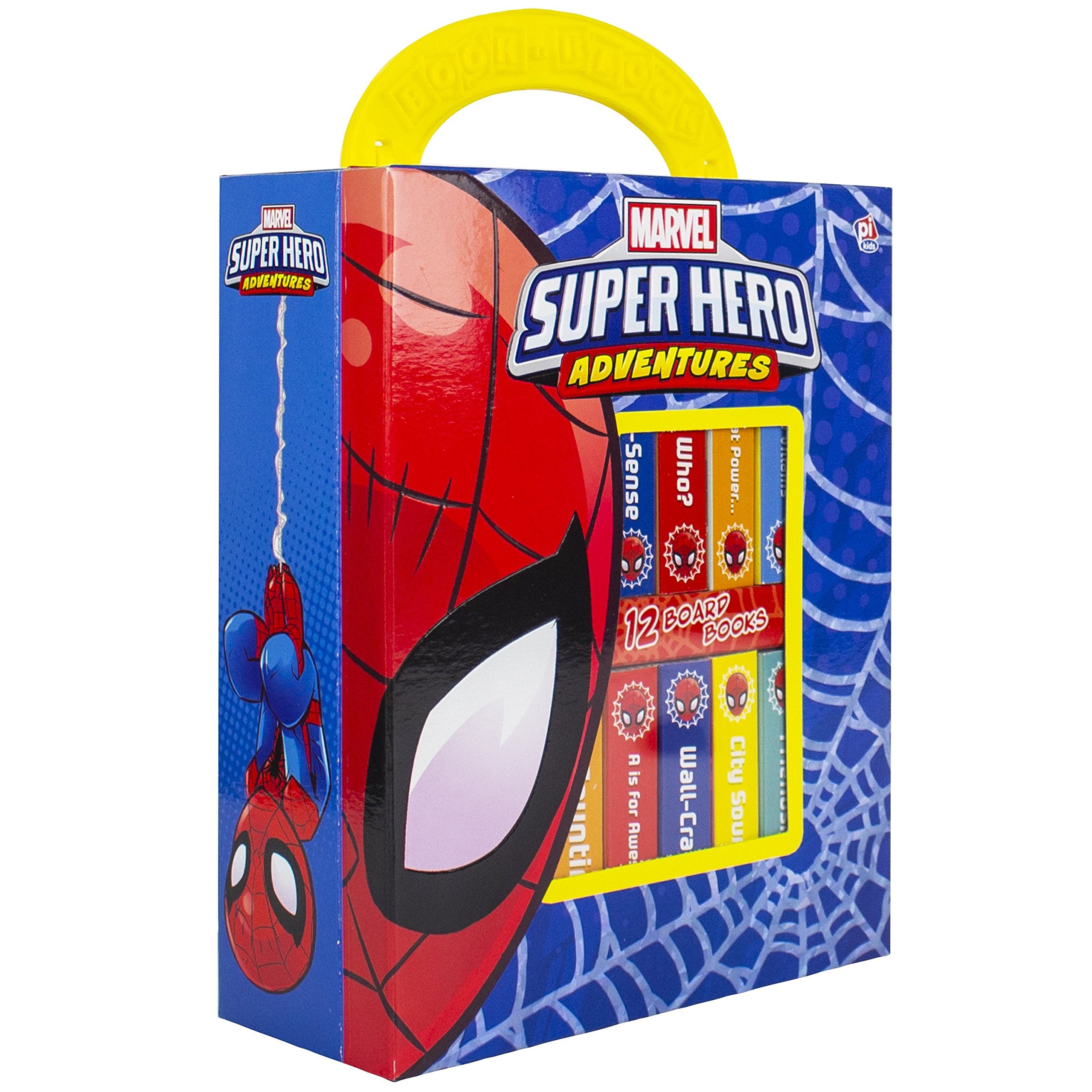 Marvel  Spiderman Super Hero Adventures  My First Library Board Book Block 12Book Set  First Words, Colors, Numbers, and Mo,Used