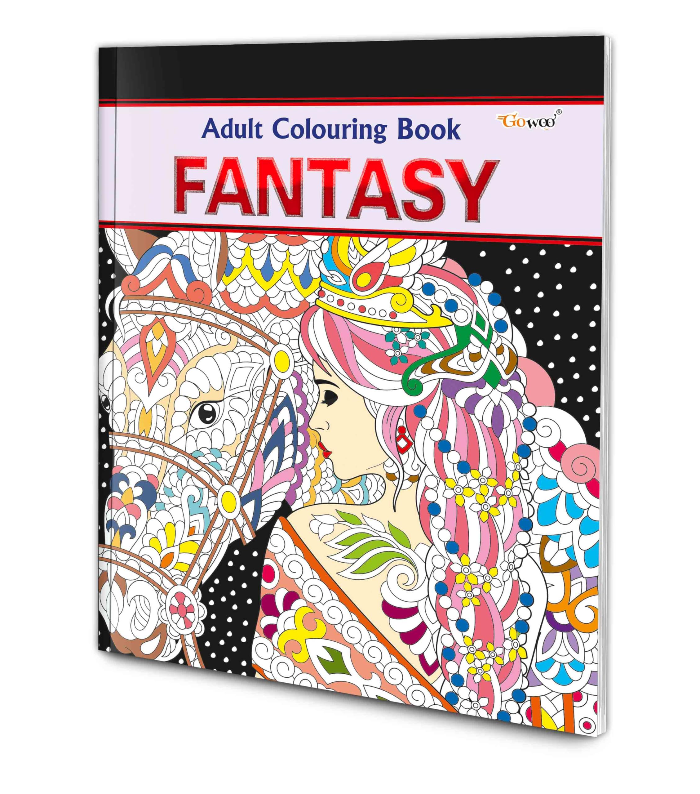 Fantasy - Adult Colouring Book : Art Coloring Book, Coloring Book For Calming, Artistic Coloring Pages, Adult And Child Coloring Book