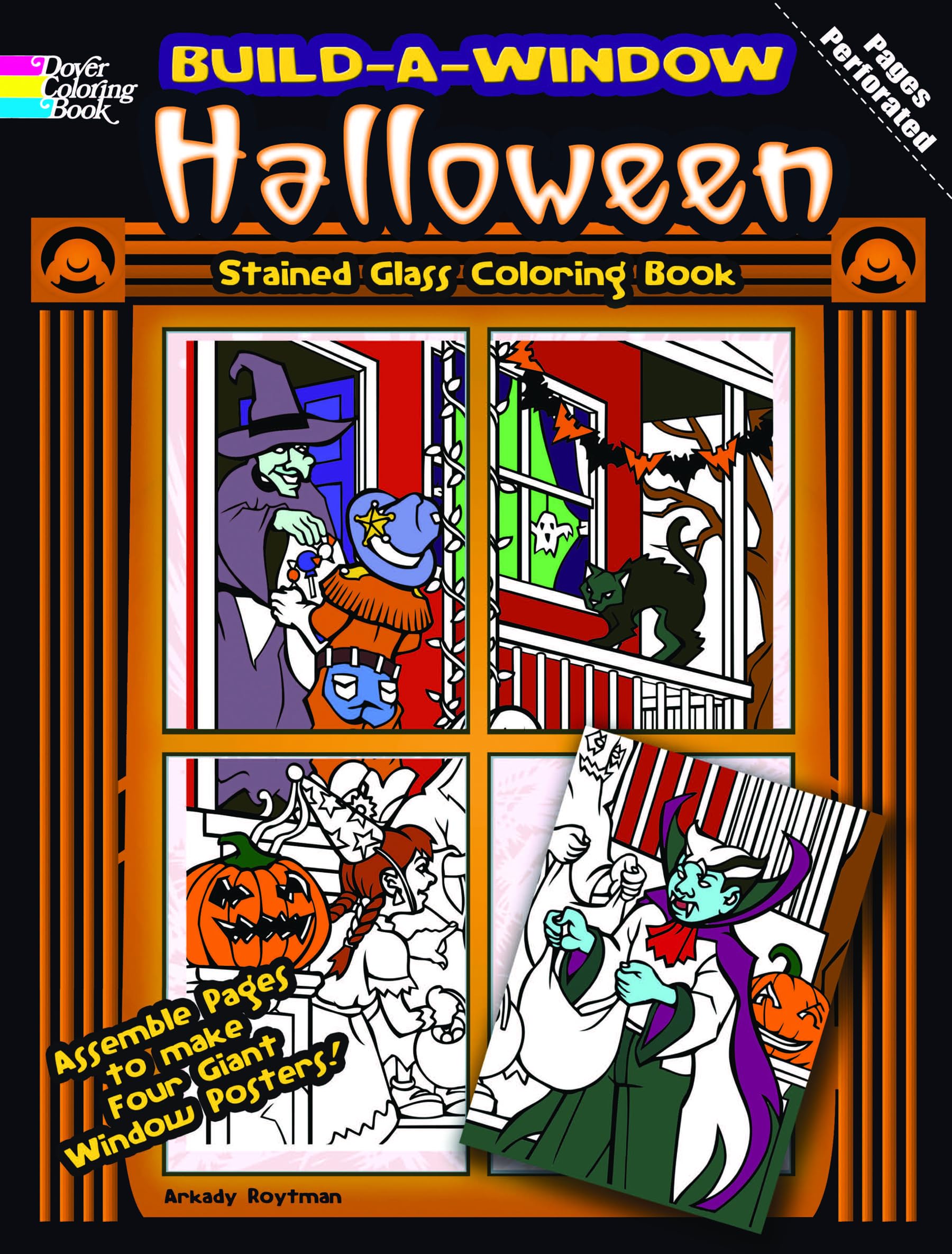 Build a Window Stained Glass Coloring BookHalloween (Dover Halloween Coloring Books),Used