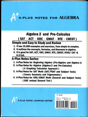 APlus Notes for Algebra,New