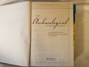 NIV, Archaeological Study Bible, Hardcover: An Illustrated Walk Through Biblical History and Culture,Used