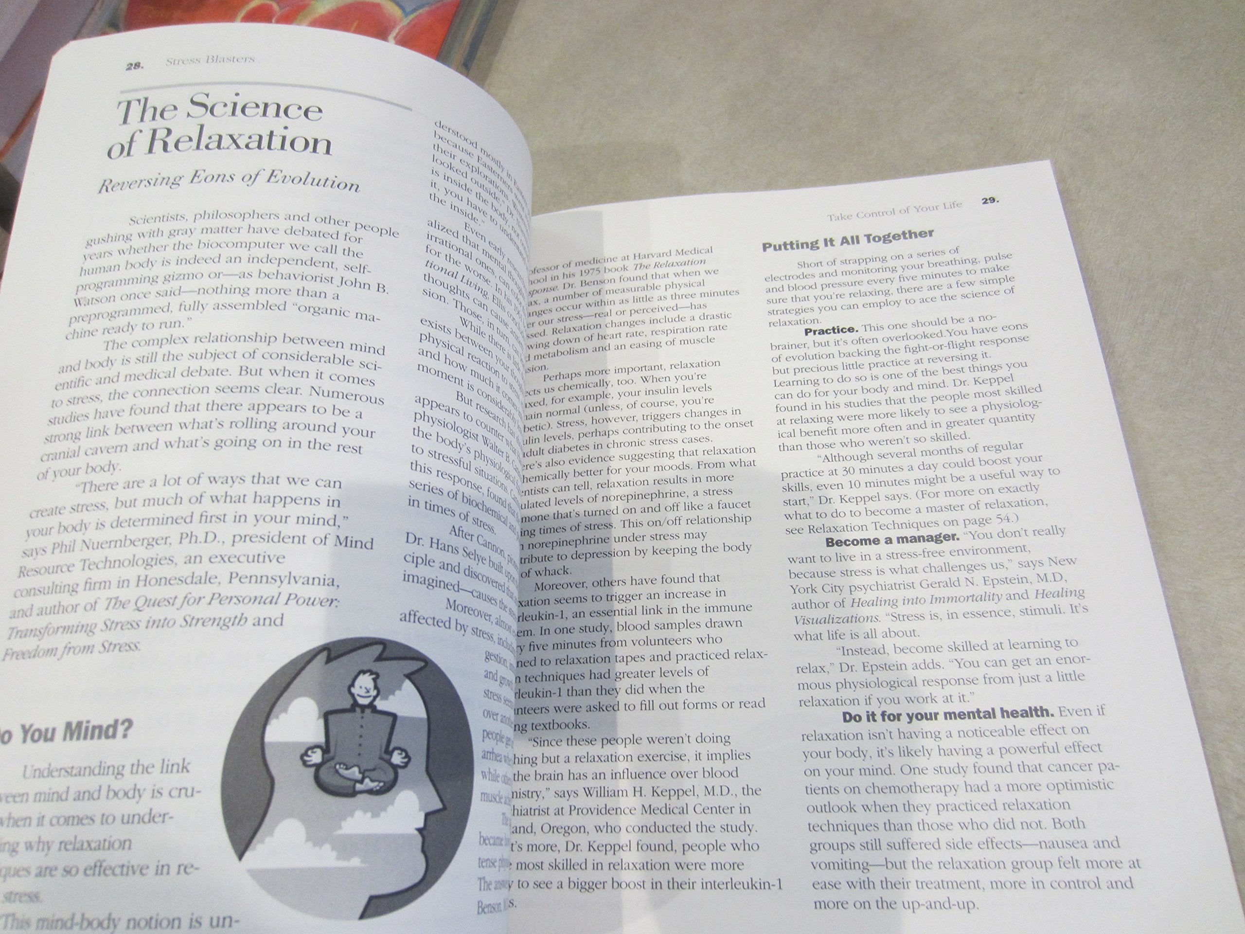 Stress Blasters: Quick and Simple Steps to Take Control and Perform Under Pressure (Men's Health Life Improvement Guides),Used