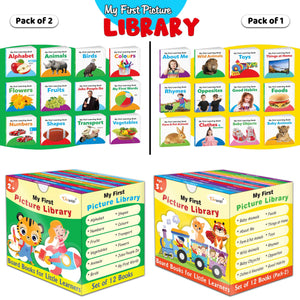 My First Learning Library Box (Green And Yellow Edition) : Kids First Little Library, Board Book For Kids, Early Learning Books, Picture Book Collection, Box Set Of 24 Board Books