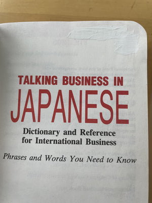Talking Business in Japanese,Used