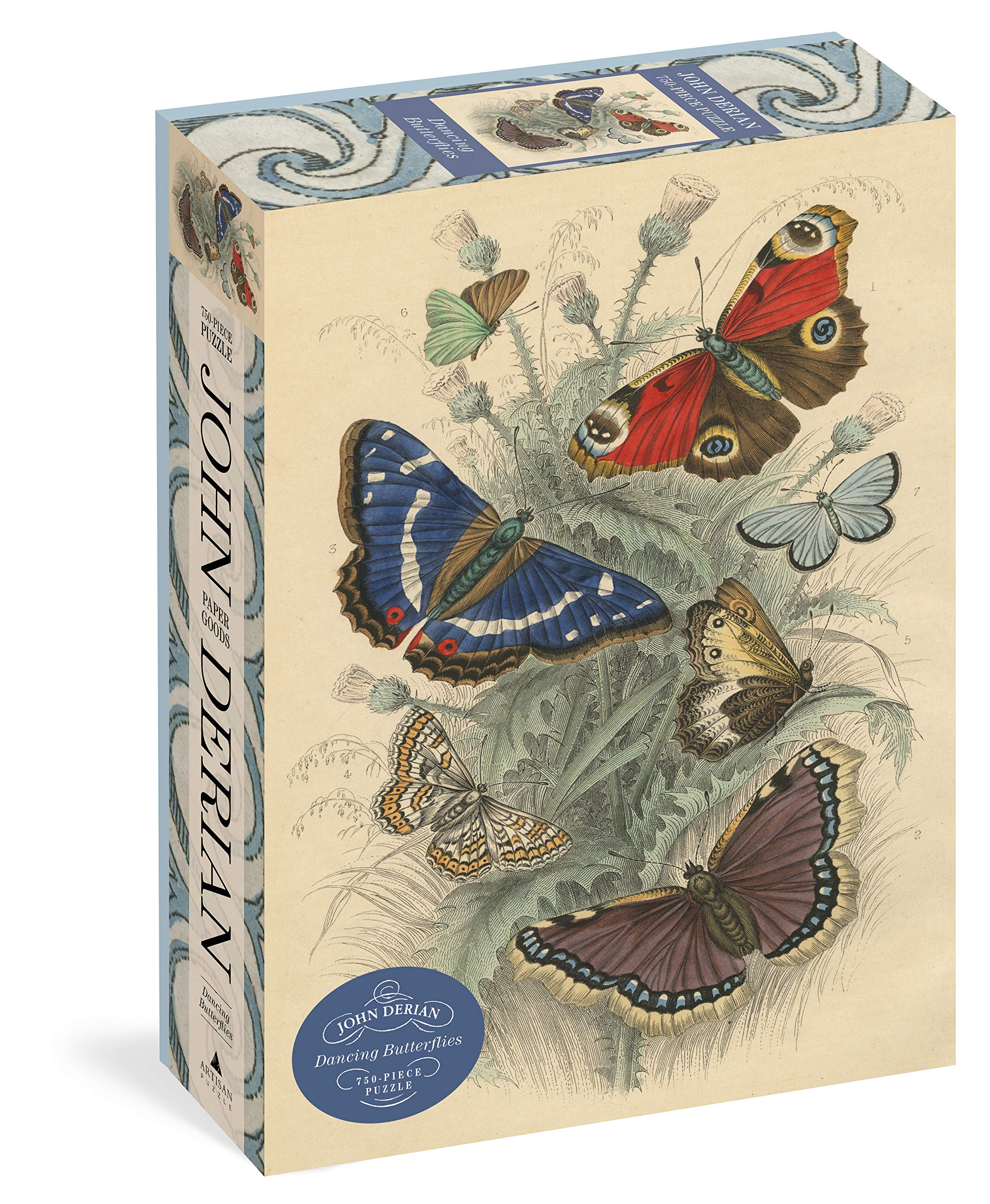 John Derian Paper Goods: Dancing Butterflies 750Piece Puzzle (Artisan Puzzle)
