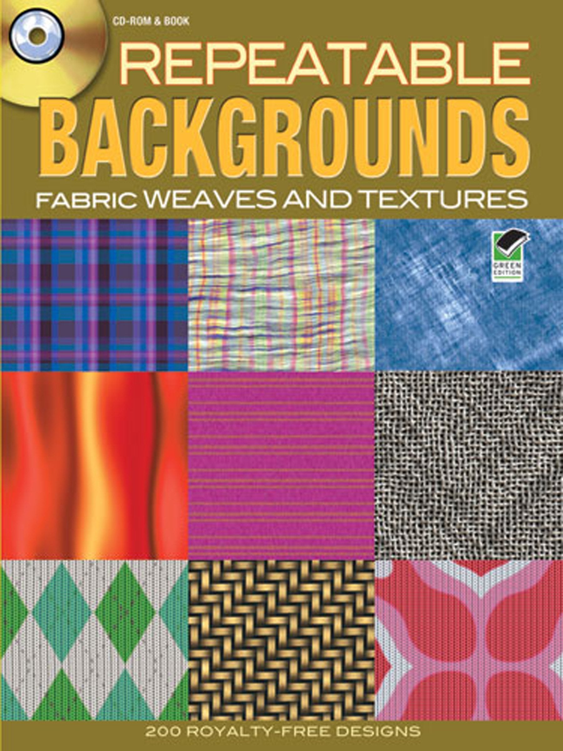 Repeatable Backgrounds: Fabric Weaves and Textures CDROM & Book (Dover Electronic Clip Art)