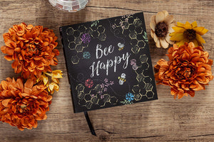 Bee Happy: A Guided Journal (Hardcover)  A Spiritual Guided Journal with Prompts, Quotes, Scriptures, and Questions  Perfect R,Used