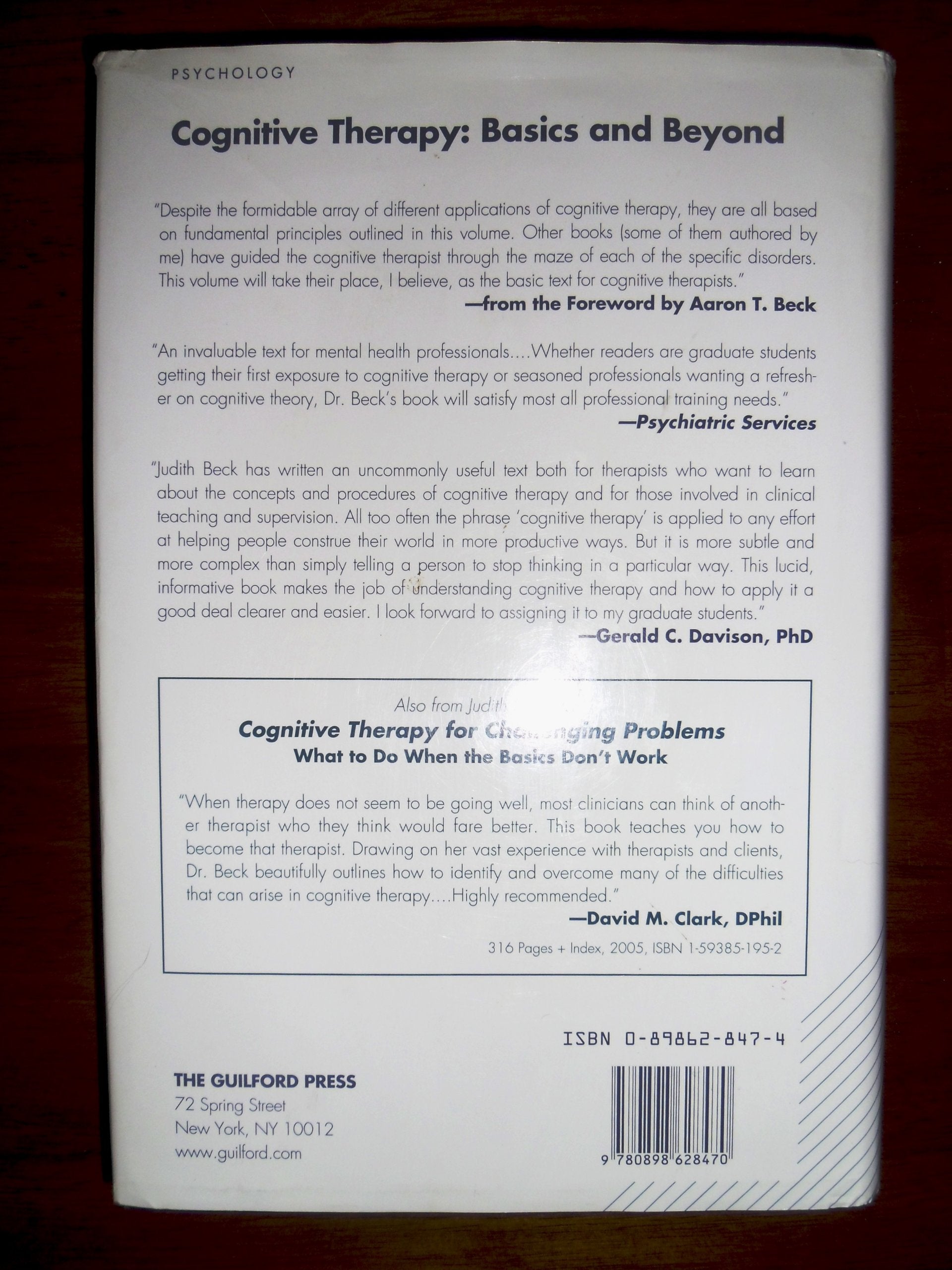 Cognitive Therapy: Basics and Beyond,Used