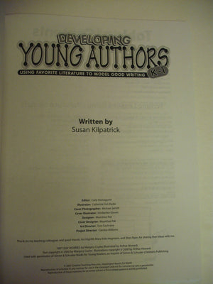 Developing Young Authors K1: Using Favorite Literature to Model Good Writing,Used