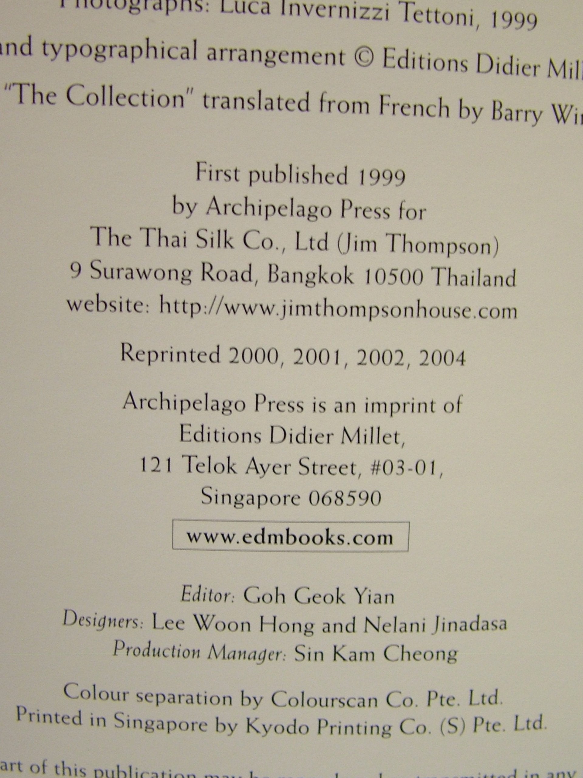 Jim Thompson:The House On The Klong,Used
