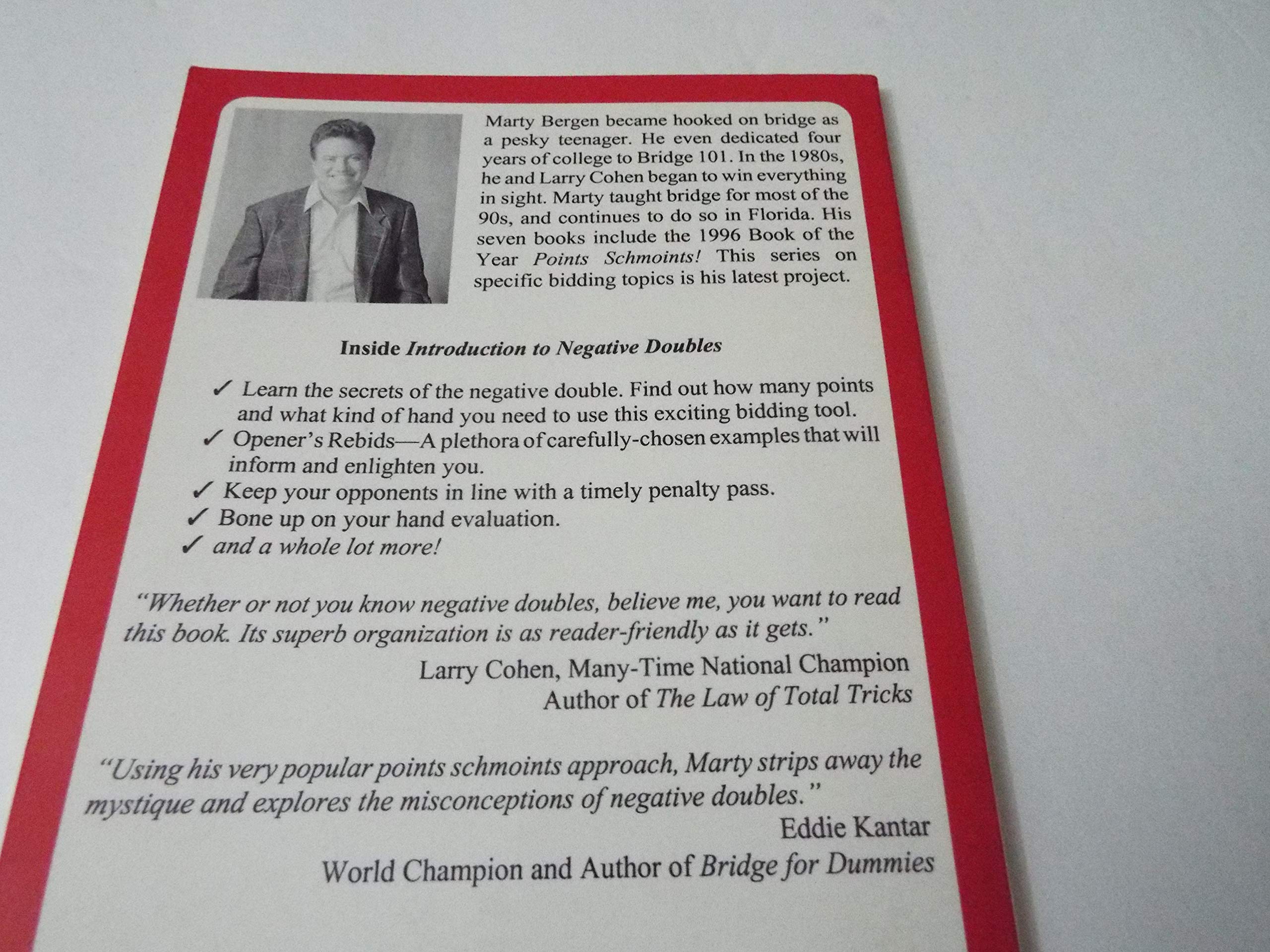 Introduction to Negative Doubles: A Mustread for the Aspiring Player,Used