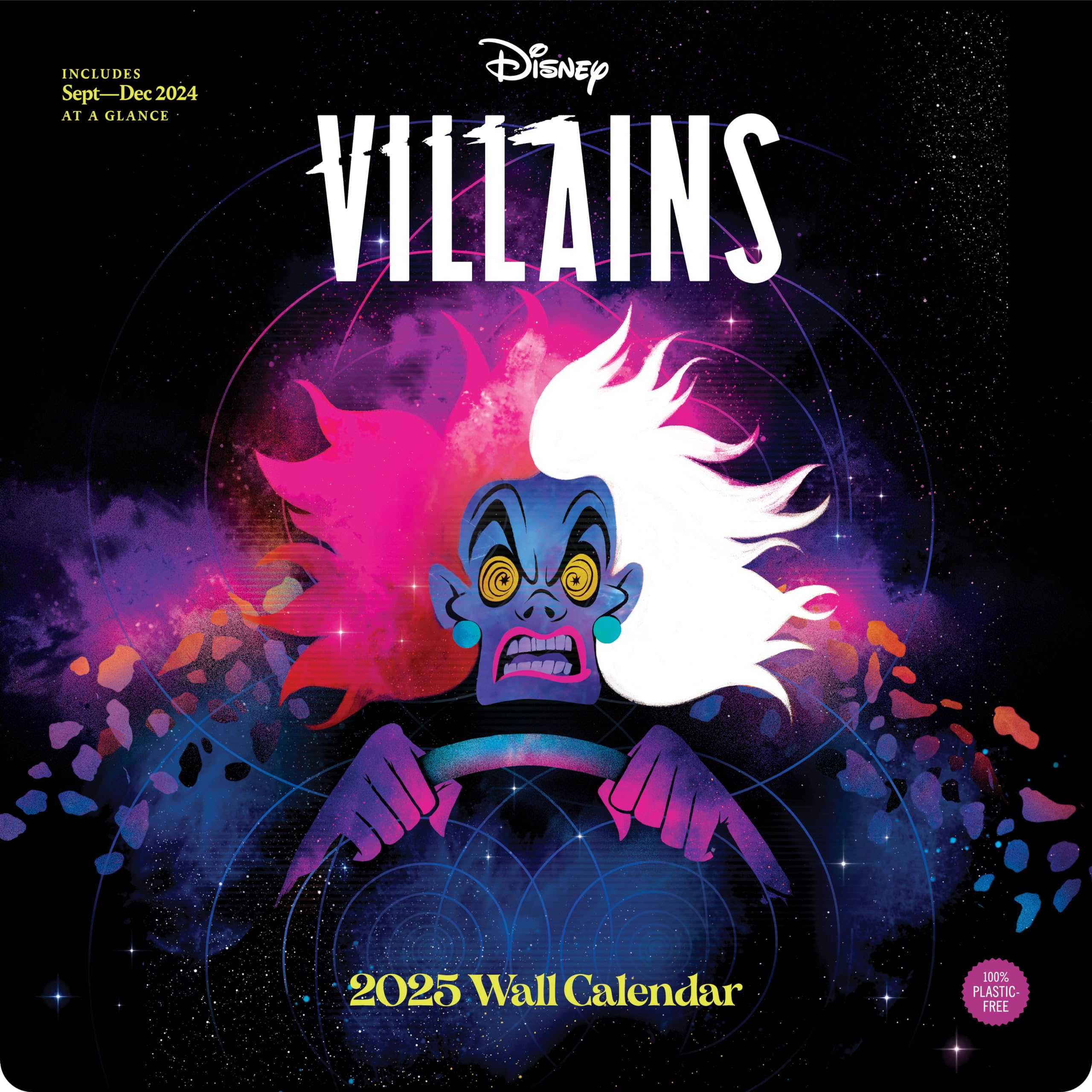 Disney Villains 2025 Wall Calendar,New