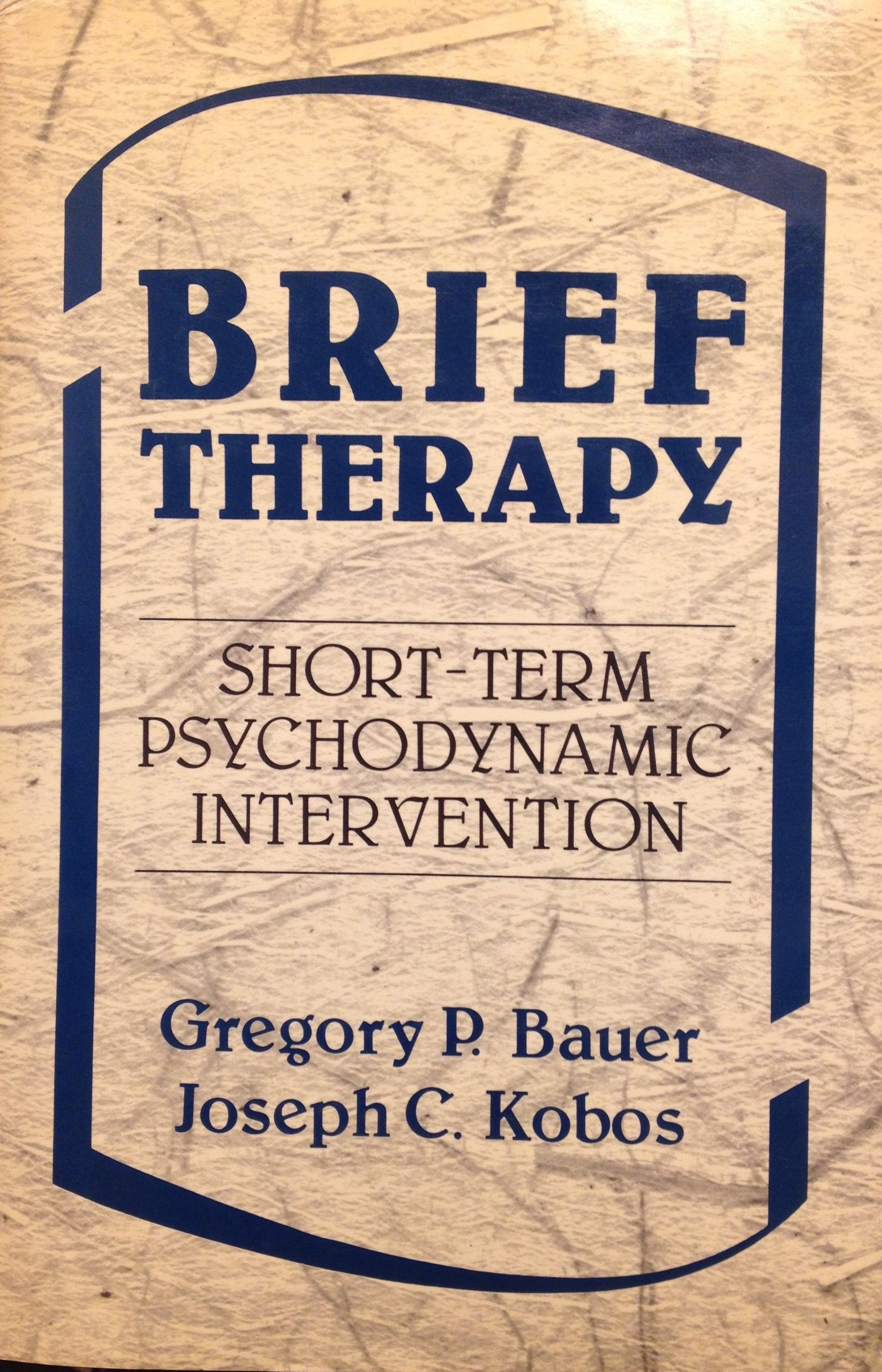 Brief therapy: Shortterm psychodynamic intervention,Used