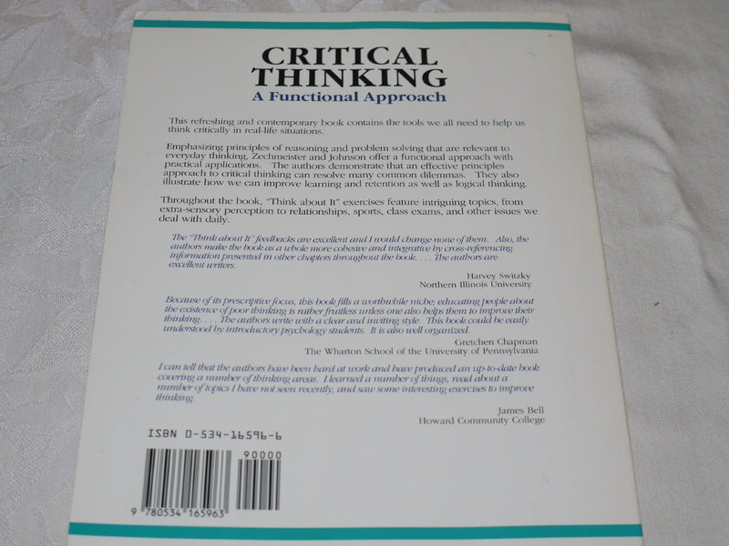 Critical Thinking: A Functional Approach,Used