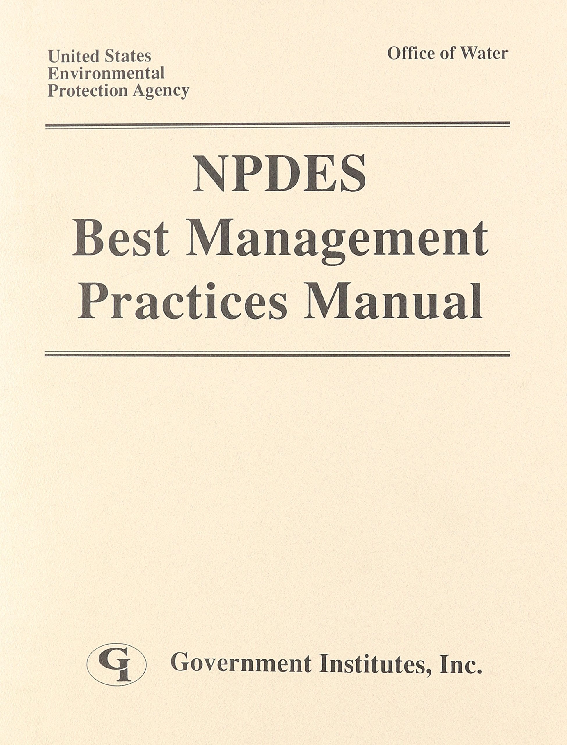 Npdes Best Management Practices Manual,Used