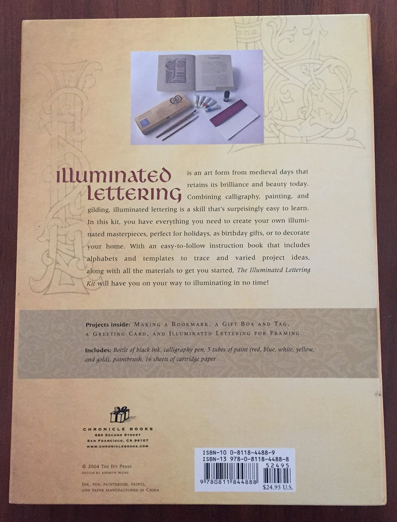 The Illuminated Lettering Kit: Materials,Techniques, & Projects for Decorative Calligraphy,New