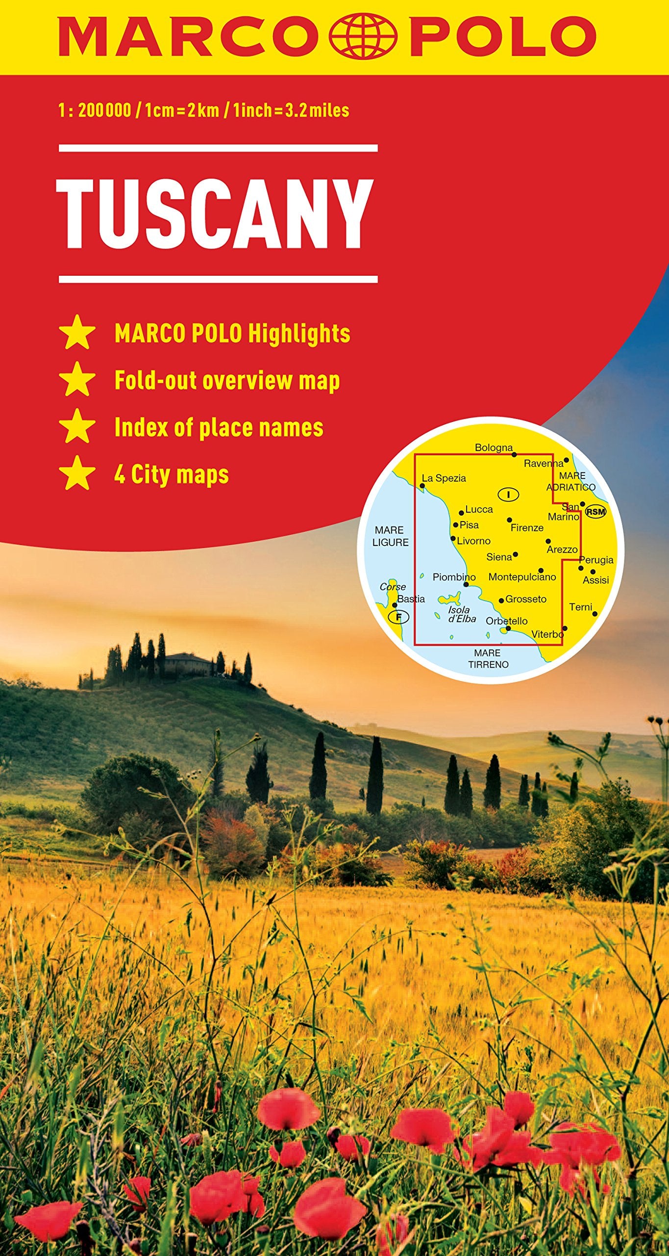 Tuscany Marco Polo Map (Marco Polo Maps),Used