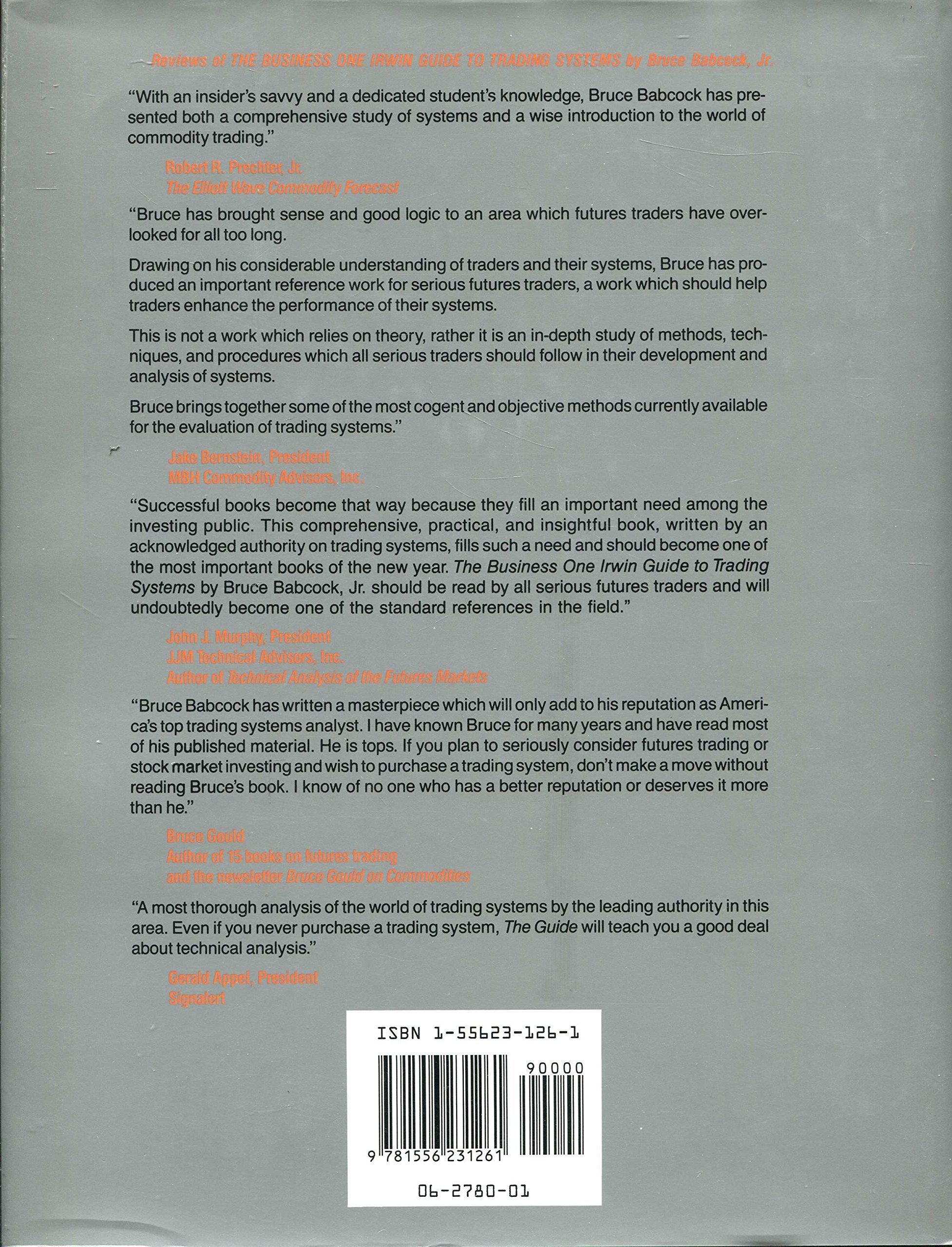 The Dow JonesIrwin Guide To Trading Systems,New