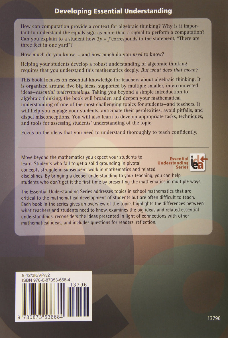 Developing Essential Understanding of Algebraic Thinking for Teaching Mathematics in Grades 35,New