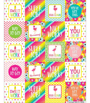 Schoolgirl Style  Simply Stylish Tropical  Motivators Motivational Stickers, 120 Pack,Used