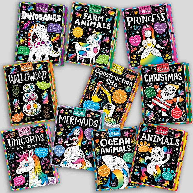 Scratch & Draw Animals  Scratch Art Activity Book (Scratch and Draw),Used