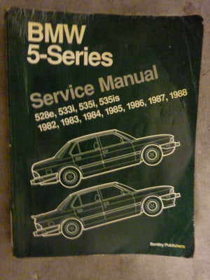 BMW 5Series: Service Manual, 19821988, 528e, 533i, 535i, 535is,Used