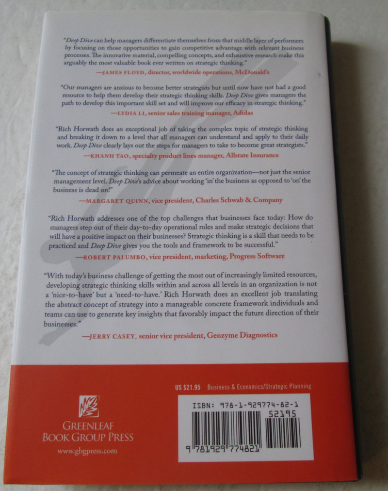 Deep Dive: The Proven Method for Building Strategy, Focusing Your Resources, and Taking Smart Action,Used