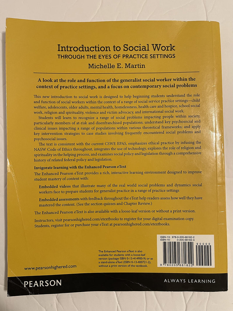 Introduction To Social Work: Through The Eyes Of Practice Settings (Connecting Core Competencies)