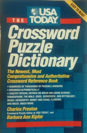 Usa Today Crossword Puzzle Dictionary: The Newest, Most Comprehensive And Authoritative Crossword Reference Book