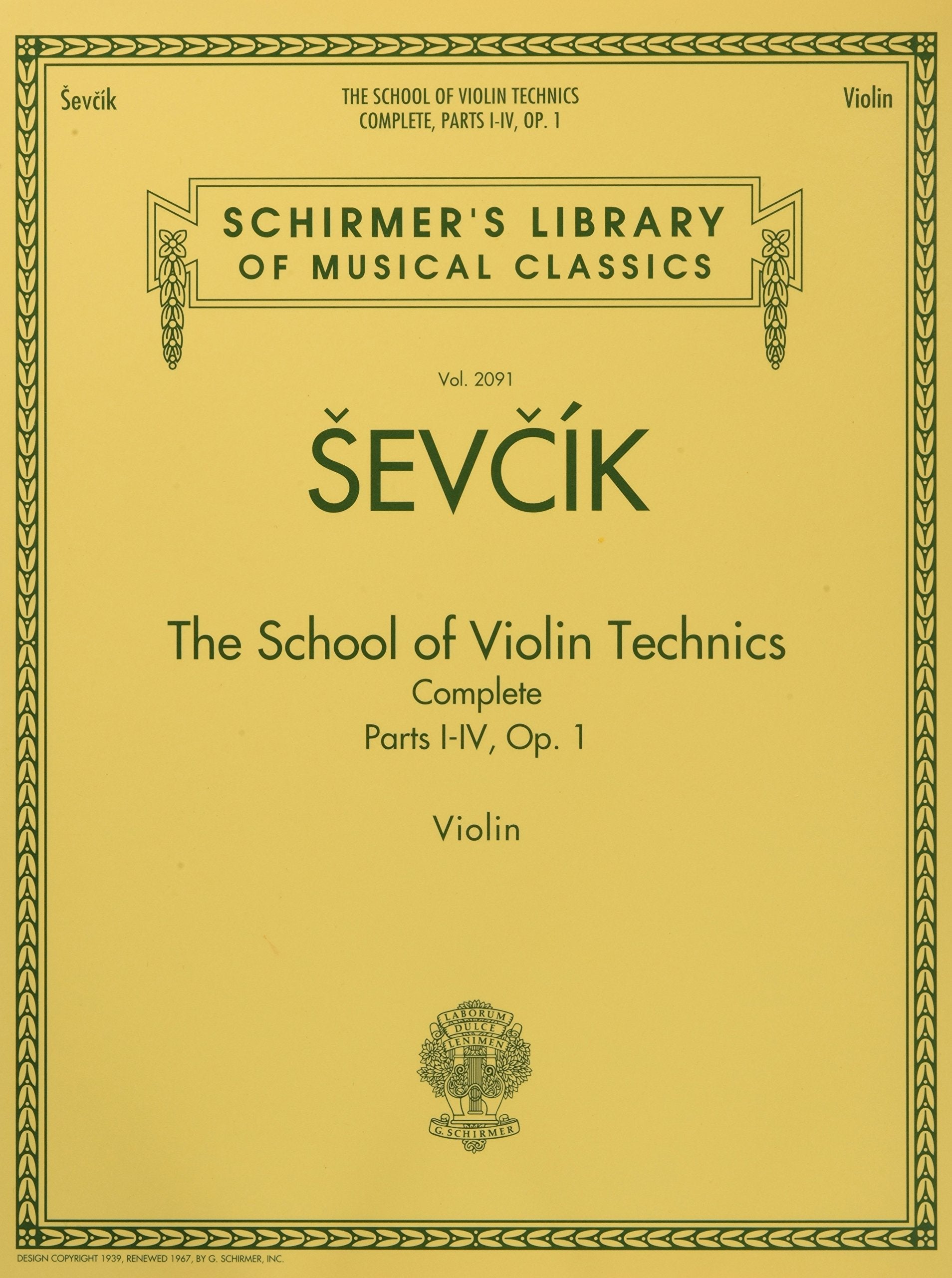 The School of Violin Technics Complete, Op. 1: Schirmer Library of Classics Volume 2091 (Schirmers Library of Musical Classics),Used