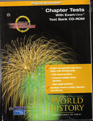 Prentice Hall Assessment System Program Assessment Chapter Tests With Exam View Test Bank Cdrom World History Connections To To,Used